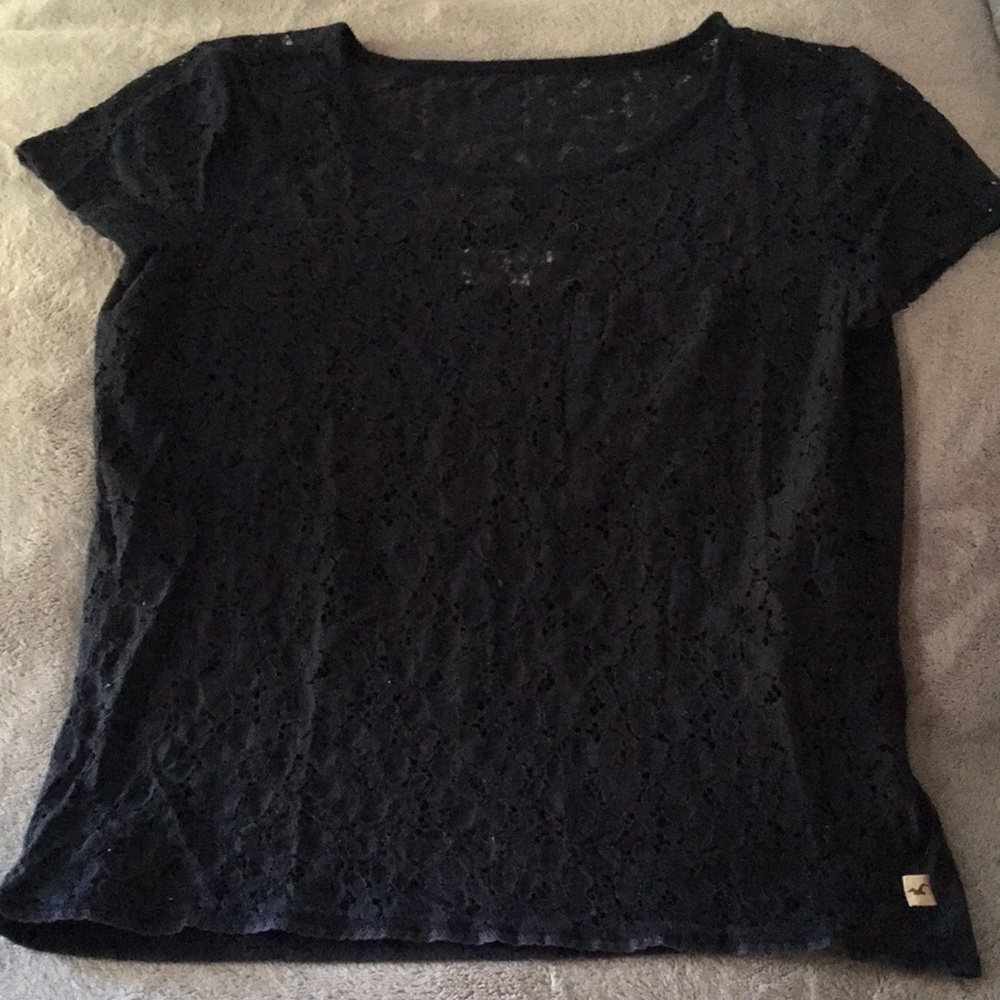 Two Lace front T-Shirt’s;  Aeropostale & Hollister